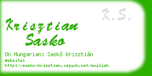 krisztian sasko business card
