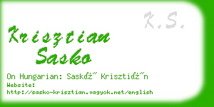 krisztian sasko business card